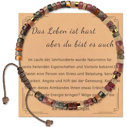 Wonninek Heilsteine Armband aus natürlichen Edelsteinen mit inspirierender Affirmationskarte | Energieaufladender Schmuck für emotionales Wohlbefinden | für Frauen & Männer Wonninek Heilsteine Armband aus natürlichen Edelsteinen mit inspirierender Affirmationskarte | Energieaufladender Schmuck für emotionales Wohlbefinden | für Frauen & Männer von Wonninek