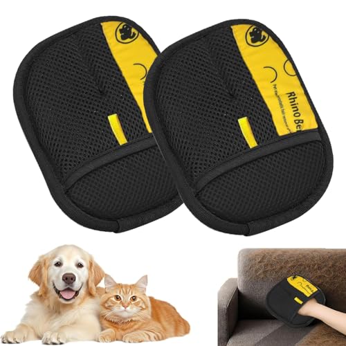 Wonsfuleu Statikentfernende Handschuhe Für Tierhaare,Katzenhandschuhe Zur Haarentfernung - Wiederverwendbare Und Effiziente Reinigungsmittel Für Hunde Kitten Bettwäsche Sofa von Wonsfuleu