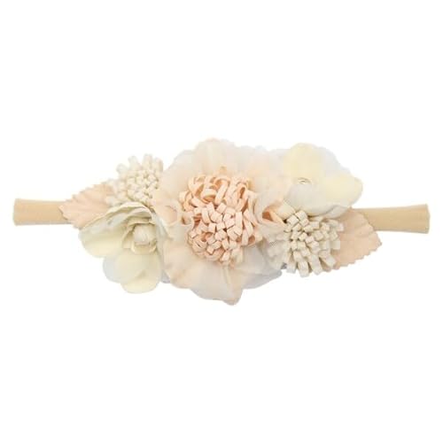 Wooauto Baby Haarband,Blume Elastisches Haarband Haarschmuck Weiche Neugeborene Kleinkind Haarschmuck Baby Mädchen Nylon Stirnbänder Blume Elastisches Haarband Zubehör Für Babys Und Mädchen,Typ 2 von Wooauto