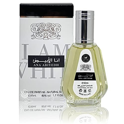 Ard Al Zaafaran Khaliji Orientalisches Parfüm, Spray, Eau de Parfum, berühmte Al Reha-Reihe, 1 x Ana Abiyedh 50 ml I am White Unisex Parfüm von Ard Al Zaafaran von Wood Wood