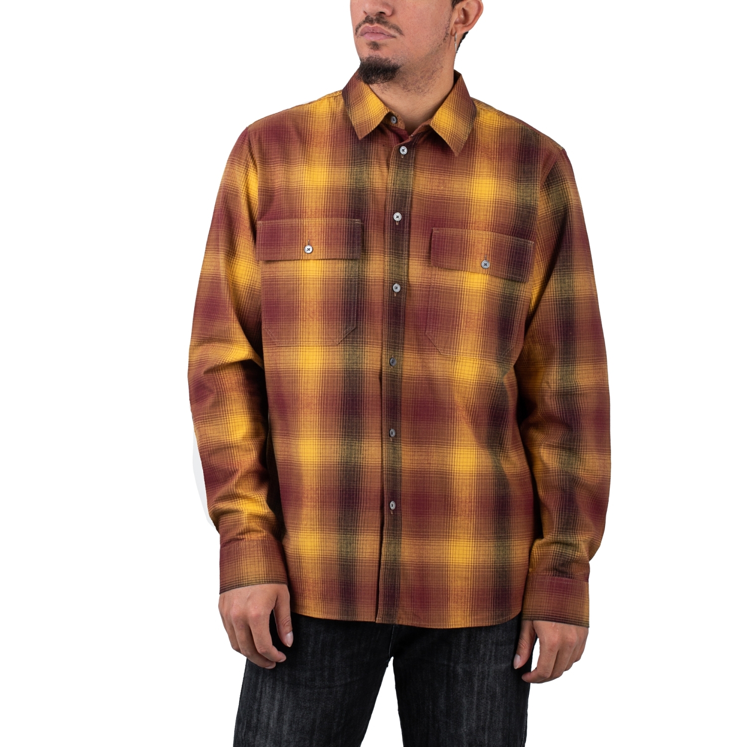 Wood Wood Avenir Gradient Flannel Overshirt von Wood Wood