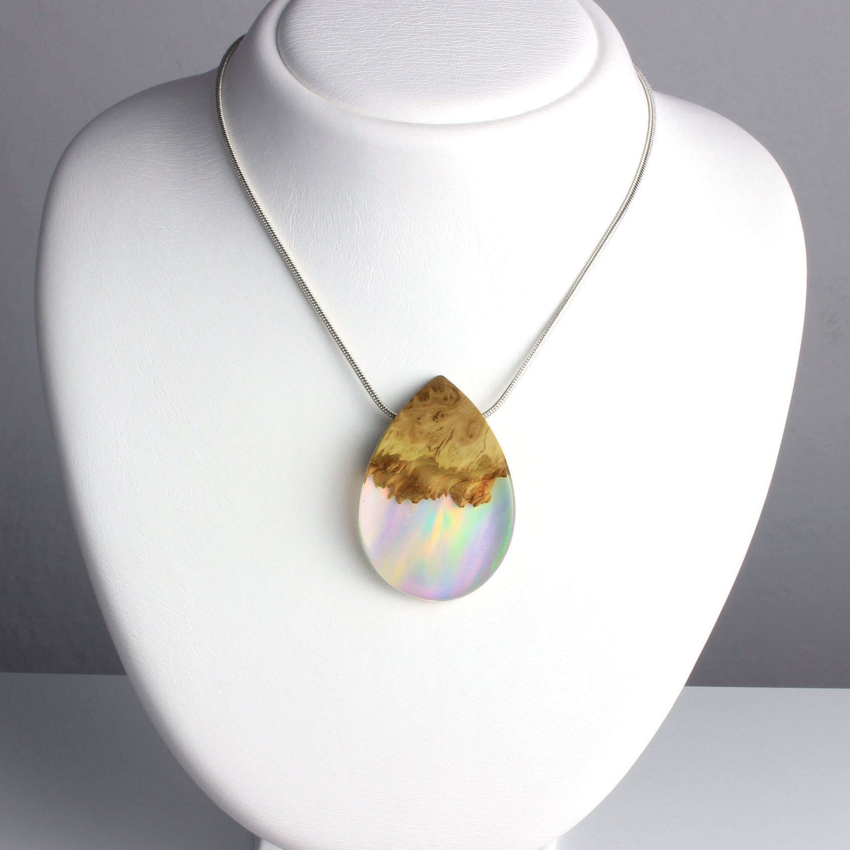 Wertschätzung Des Lehrers Weiße Opal Halskette Statement Geschenk Für Lehrer Danke, Dass Sie Mir Geholfen Haben, Wnm09 Zu Wachsen von WoodAllGood