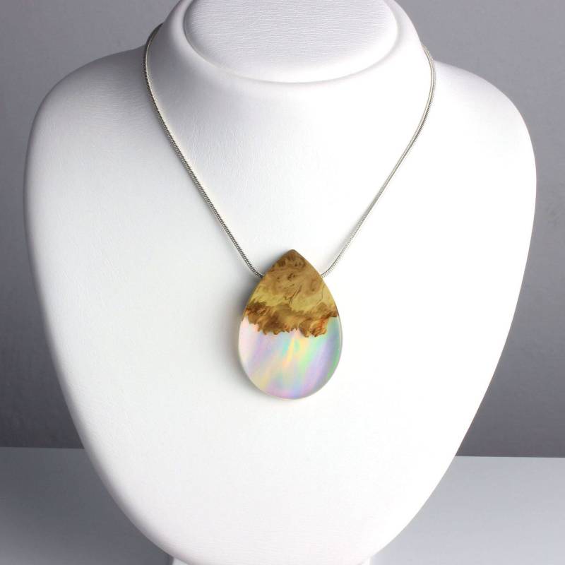 Wertschätzung Des Lehrers Weiße Opal Halskette Statement Geschenk Für Lehrer Danke, Dass Sie Mir Geholfen Haben, Wnm09 Zu Wachsen von WoodAllGood