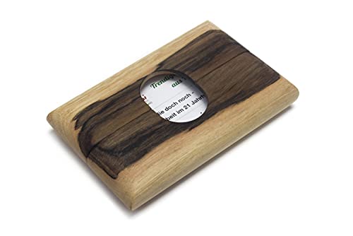 WoodBi Exklusives Portmonee aus Massivholz für Kreditkarten und Visitenkarten geeignet von WoodBi