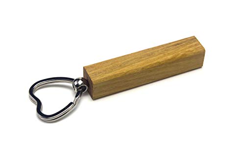 WoodBi Schlüsselanhänger aus Holz | 5 Holzarten| Schlüsselring Geschenk Anhänger | Gute Qualität aus Deutschland (Akazie, Herz) von WoodBi