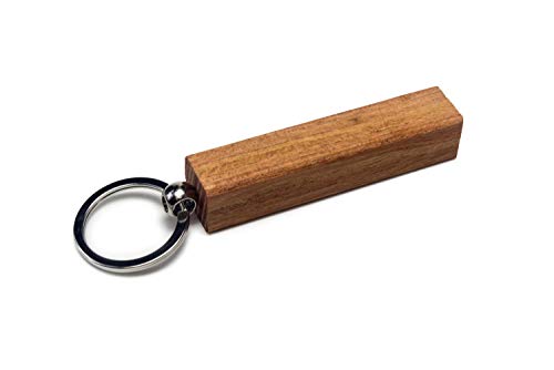 WoodBi Schlüsselanhänger aus Holz | 5 Holzarten | Schlüsselring Geschenk Anhänger | Gute Qualität aus Deutschland (Rosenholz, Kreis) von WoodBi