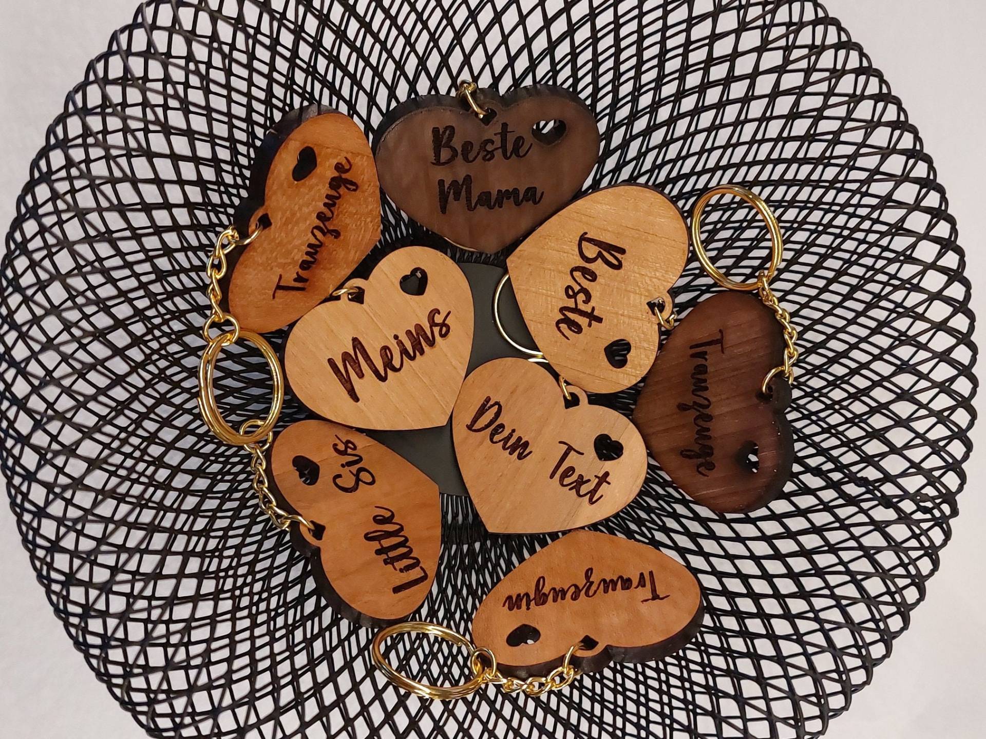 Schlüsselanhänger Herz Aus Holz Schlüsselanhänger Herz Aus Holz von WoodGart