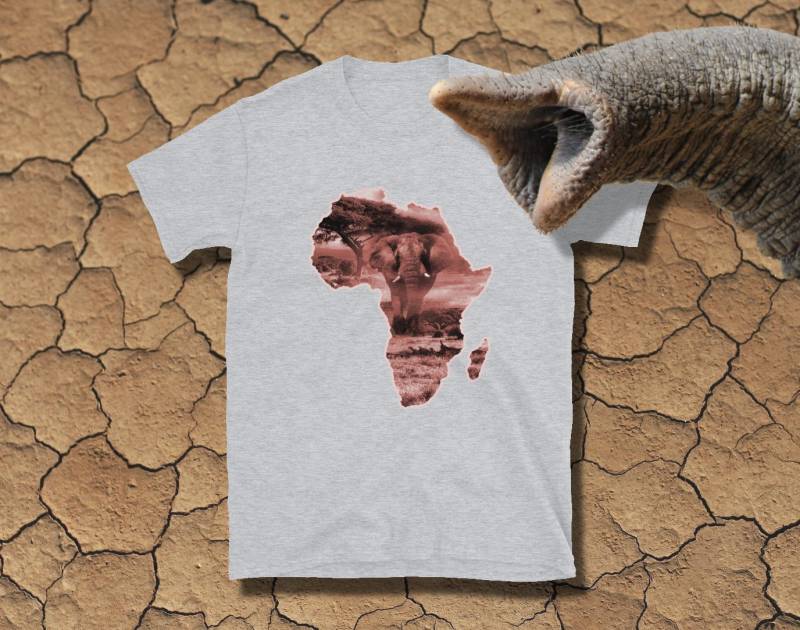 Afrika Elefant Savanne Safari | Africa Elephant Savanna Wildlife Unisex-T-Shirt von WoodPlanet25