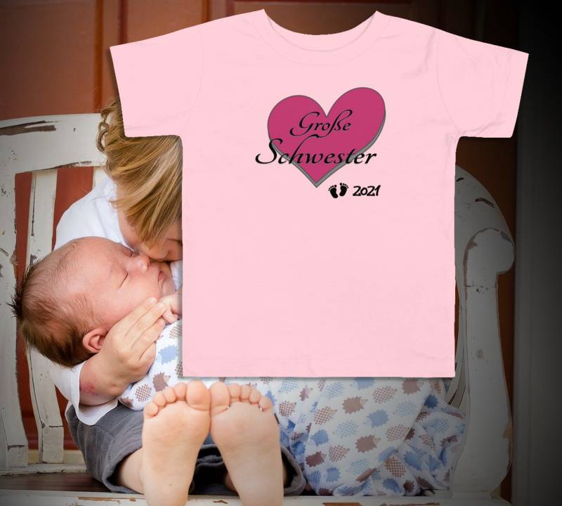 Große Schwester 2021 | Baby-T-Shirt von WoodPlanet25
