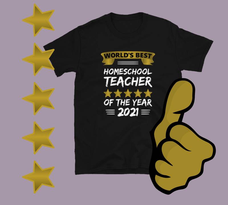 World's Best Homeschool Teacher 2021 | Geschenk Lehrerin Geschenkidee Lehrer Lehrertagsgeschenk T-Shirt von WoodPlanet25