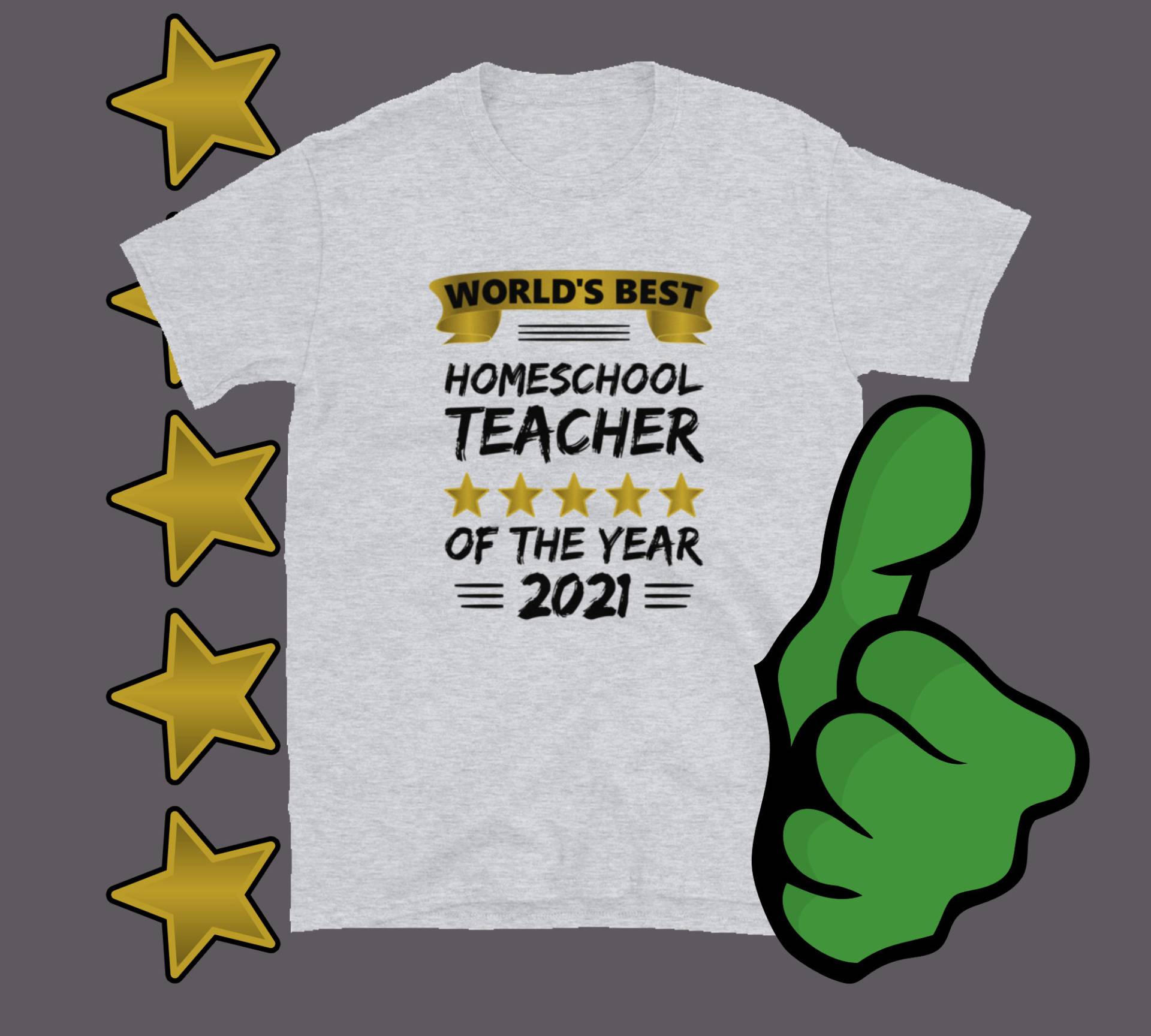 World's Best Homeschool Teacher 2021 | Geschenkidee Lehrerin Geschenk Lehrer Lehrertagsgeschenk T-Shirt von WoodPlanet25