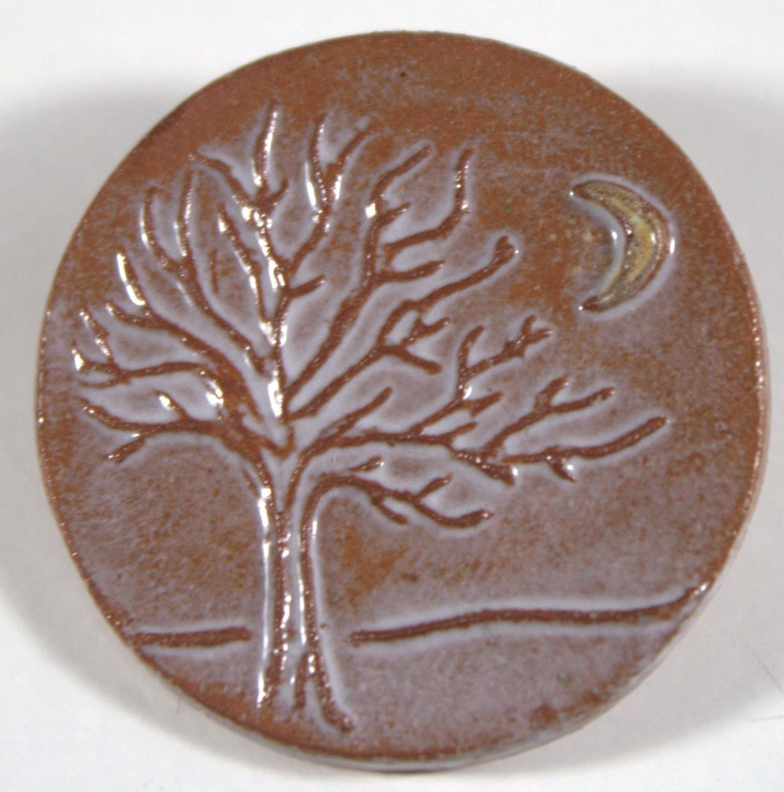 Brosche Anstecknadel Anstecker Modeschmuck 80Er 80S 90Er 90S Keramik Ton Vintage von WoodStockShop