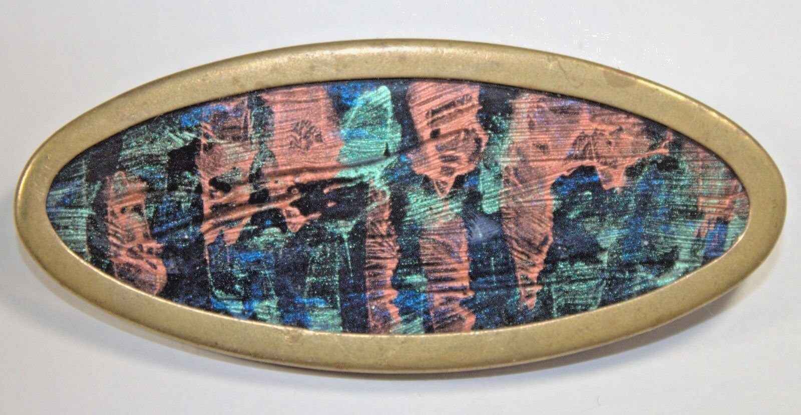 Brosche Anstecknadel Anstecker Modeschmuck 80Er 80S 90Er 90S Seidenmalerei von WoodStockShop