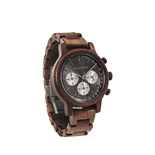 WoodWatch Chrono Slate | Holzuhren für herren - armbanduhr holz männer Premium | Wood watch for man | umweltfreundliches Produkt, wir pflanzen 1 Baum für jede Uhr von WoodWatch