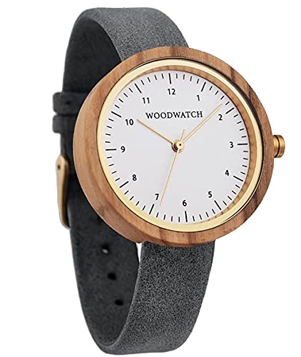 WoodWatch Copenhagen Grey | Holzuhren für Damen - Armbanduhr Holz Damen Premium | Wood Watch for Woman | umweltfreundliches Produkt, wir Pflanzen 1 Baum für Jede Uhr von WoodWatch