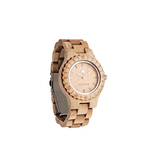 WoodWatch Lotus Maple | Holzuhren für Damen - Armbanduhr Holz Damen Premium | Wood Watch for Woman | umweltfreundliches Produkt, wir Pflanzen 1 Baum für Jede Uhr von WoodWatch