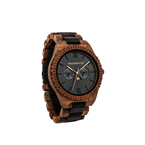 WoodWatch Lunar Orbit | Holzuhren für Herren - Armbanduhr Holz männer Premium | Wood Watch for Man | umweltfreundliches Produkt, wir Pflanzen 1 Baum für Jede Uhr von WoodWatch