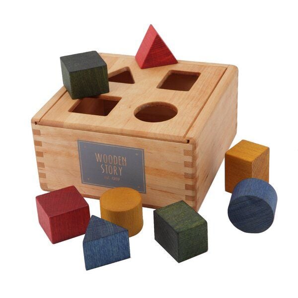 Wooden Story Formen-Sortierbox aus Massivholz für Kinder von Wooden Story