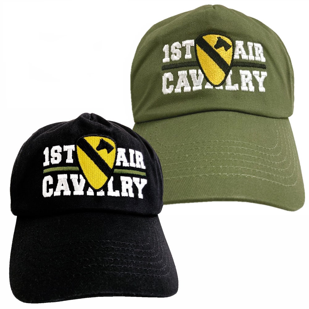 1st Air Cavalry Division Us Army Bestickte Verstellbare Baseballkappe in Schwarz Oder Grün von WoodenModelCompany