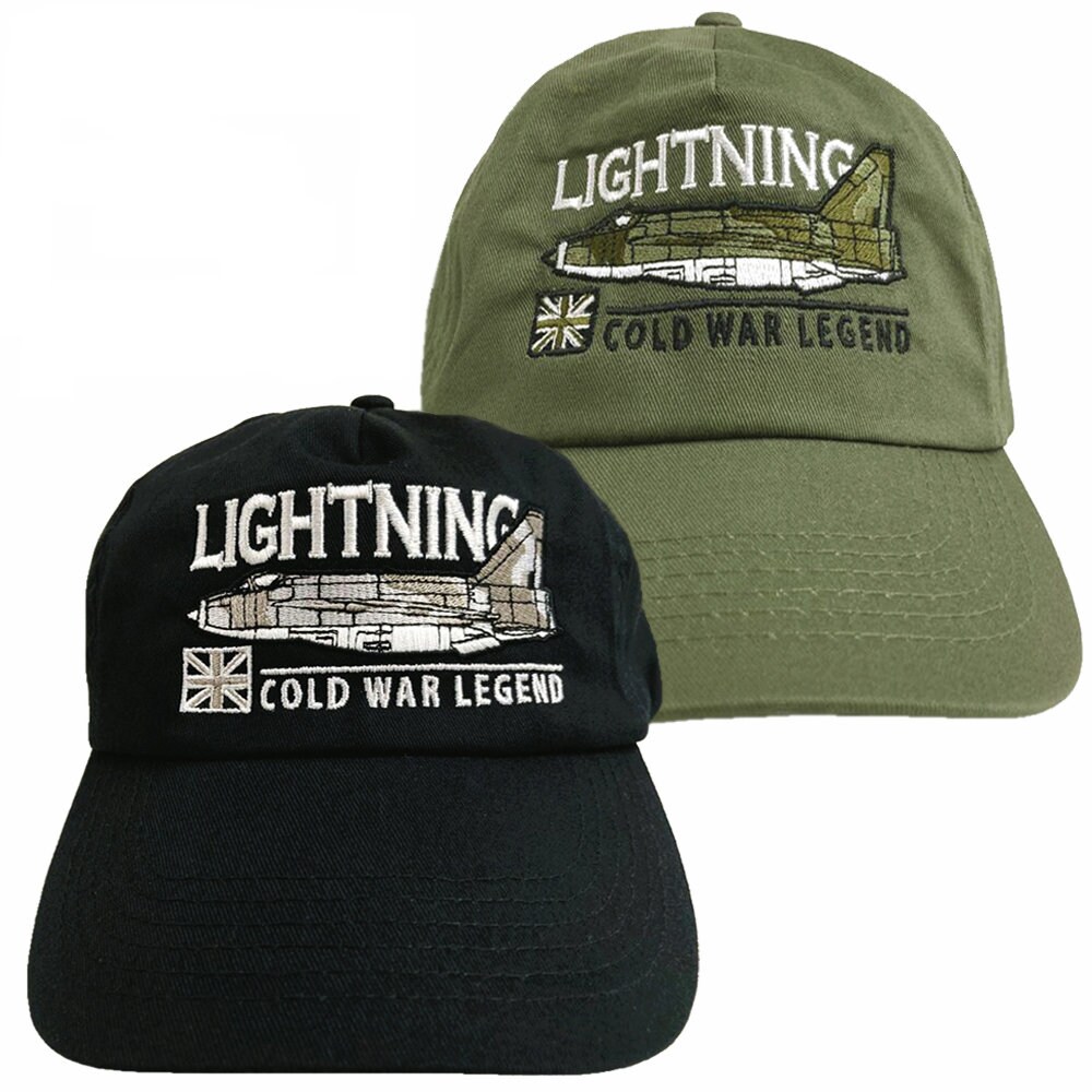 Bacs English Electric Lightning Raf Mach 2 Fighter Interceptor Aircraft Schwarz Oder Grün Bestickte Verstellbare Baseballkappe von WoodenModelCompany