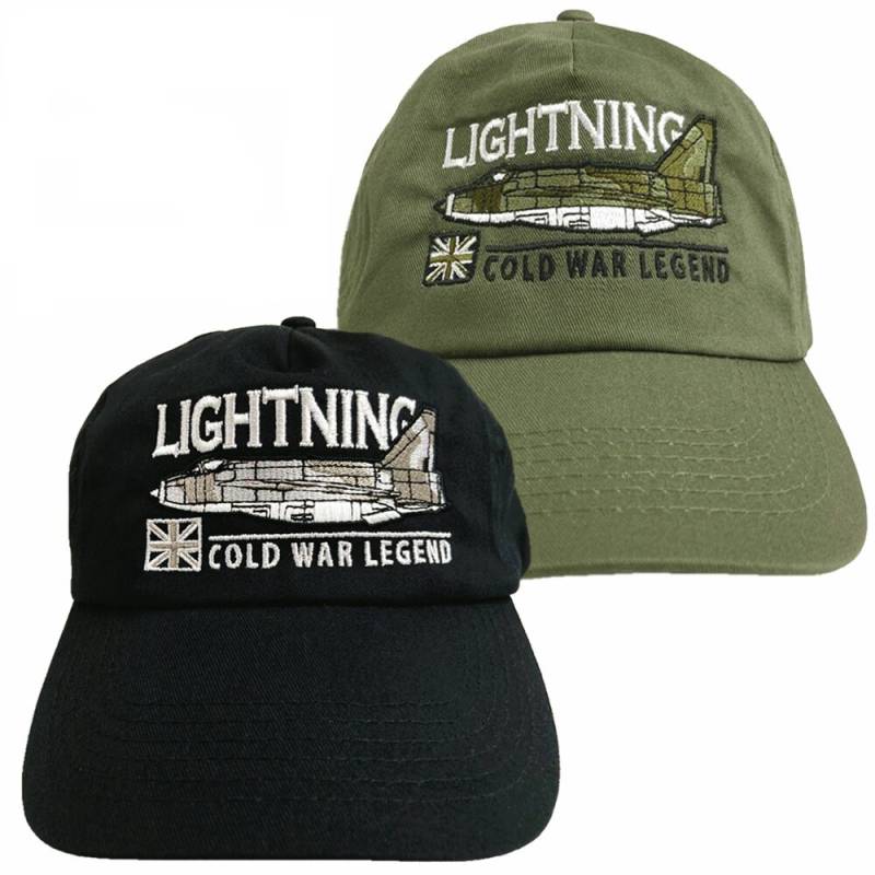 Bacs English Electric Lightning Raf Mach 2 Fighter Interceptor Aircraft Schwarz Oder Grün Bestickte Verstellbare Baseballkappe von WoodenModelCompany
