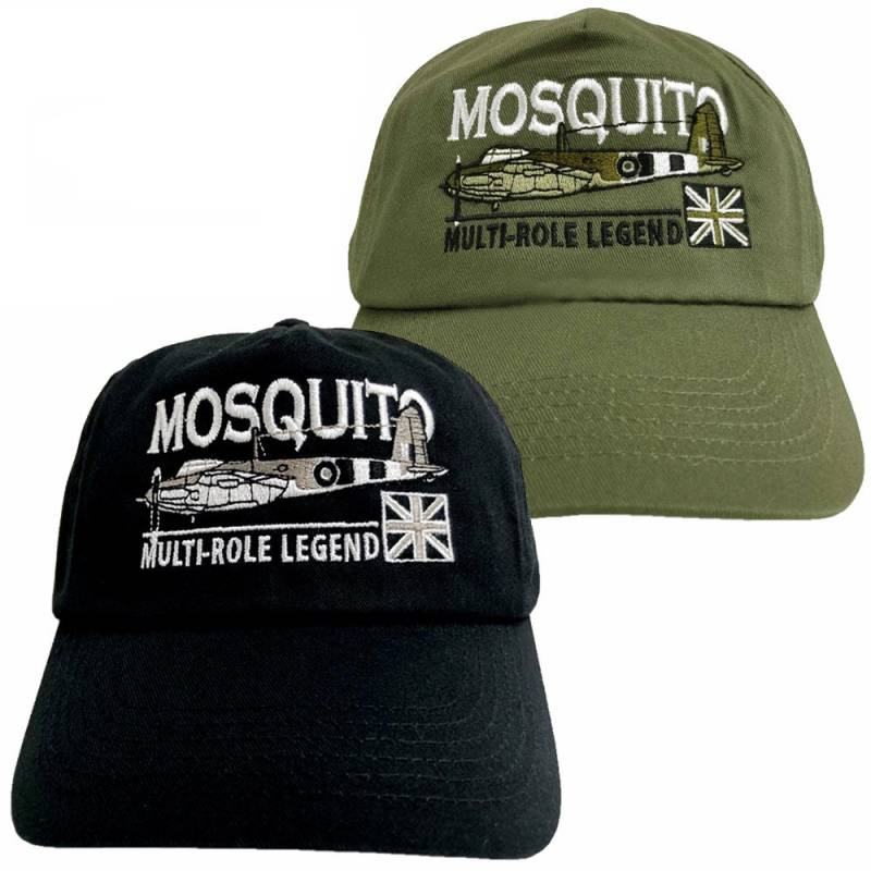 De Havilland Dh 98 Mosquito Ww2 Raf Jagdbomber Flugzeuge Grün Oder Schwarz Bestickte Baseballkappe von WoodenModelCompany