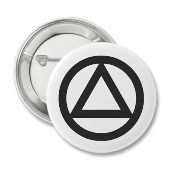 Anonyme Alkoholiker Symbol Button/Aa Kreis Dreieck Schlüsselanhänger & Buttons Geschenke Für Männer Und Frauen Neuheit Geschenk von WoodenUrecover