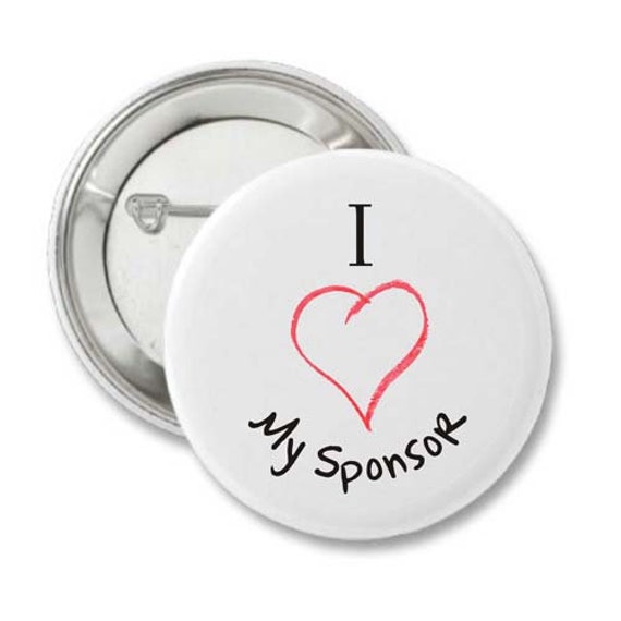Ich Liebe Meinen Sponsor Pin-Back Button | Recovery Slogans Und Sprüche Geschenke Für Männer Frauen in 12 Step Recovery-Programme von WoodenUrecover