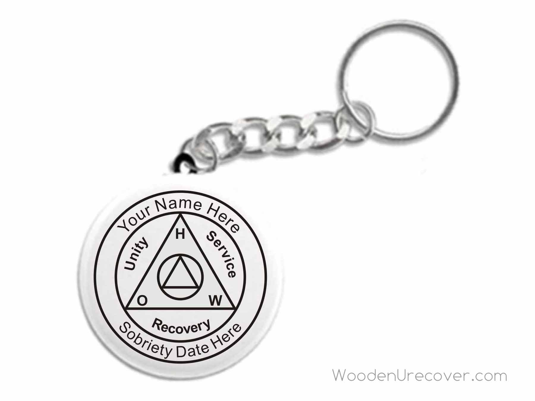 Personalisierte Taste Style Aa Keychain, Personalisierte Anonyme Alkoholiker Jubiläumsgeschenk, 12 Schritt Genesung Nüchternheit Geschenk von WoodenUrecover