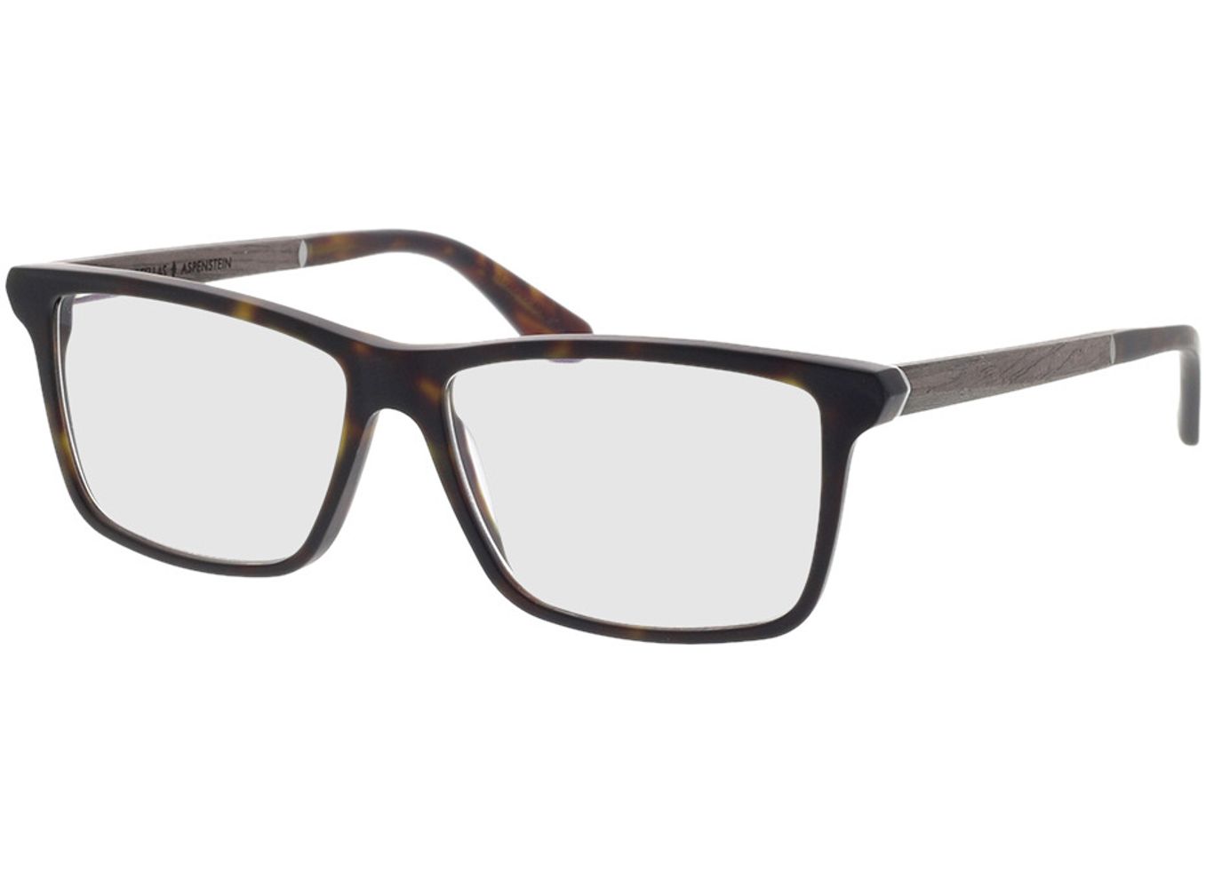 Woodfellas Optical Aspenstein black oak/hav matte 56-15 Brillengestell inkl. Gläser, Herren, Vollrand, Rechteckig von Woodfellas