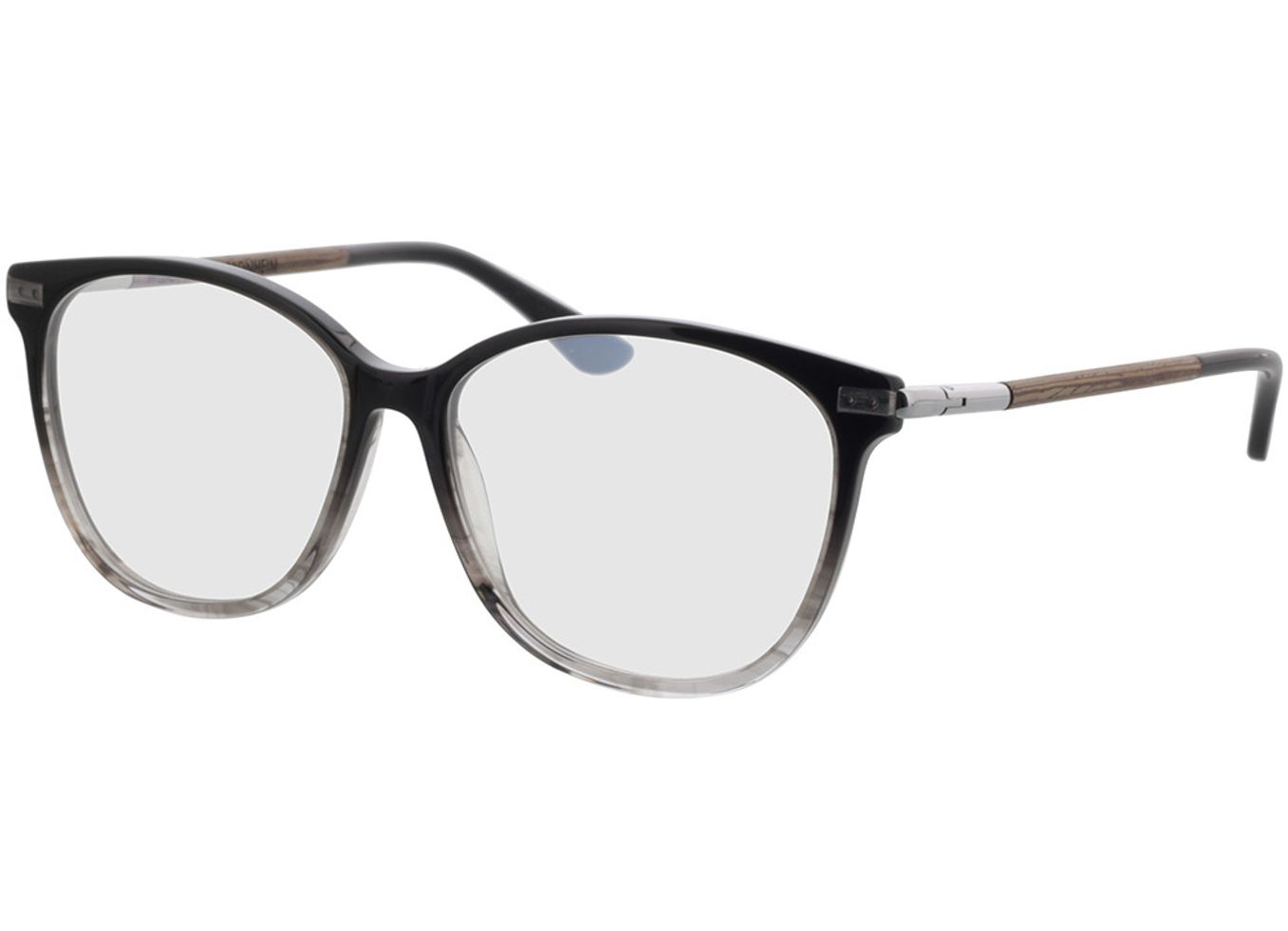 Woodfellas Optical Cronheim macassar/black 54-14 Brillengestell inkl. Gläser, Damen, Vollrand, Cateye von Woodfellas