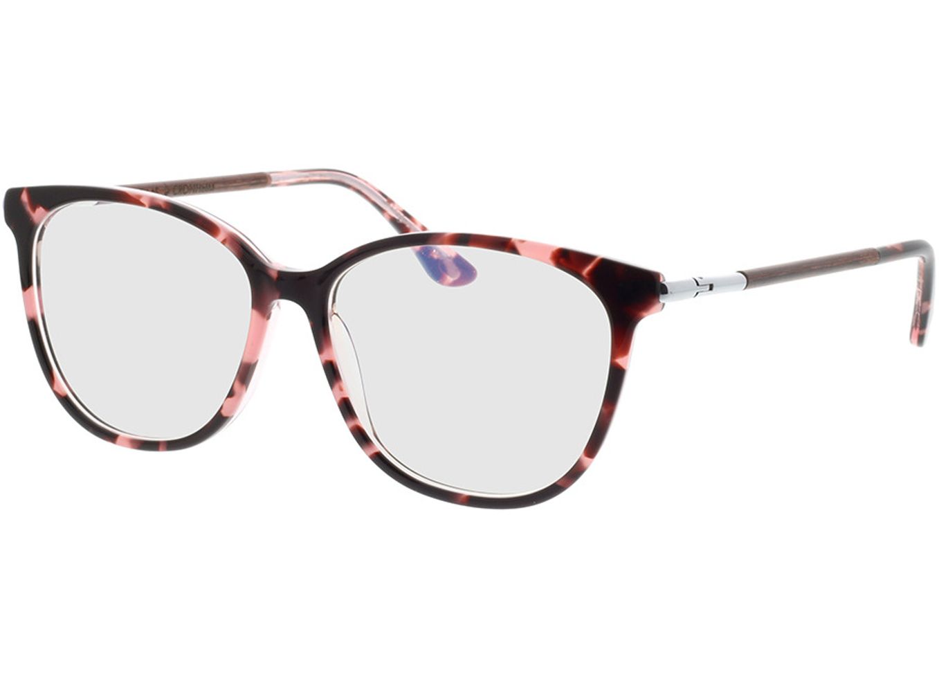 Woodfellas Optical Cronheim rosewood/hav pink 54-14 Brillengestell inkl. Gläser, Damen, Vollrand, Cateye von Woodfellas