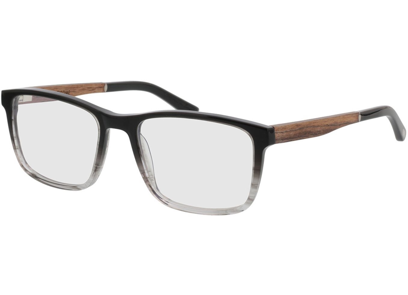 Woodfellas Optical Eysome macassar/black 57-20 Brillengestell inkl. Gläser, Damen/Herren, Vollrand, Eckig von Woodfellas