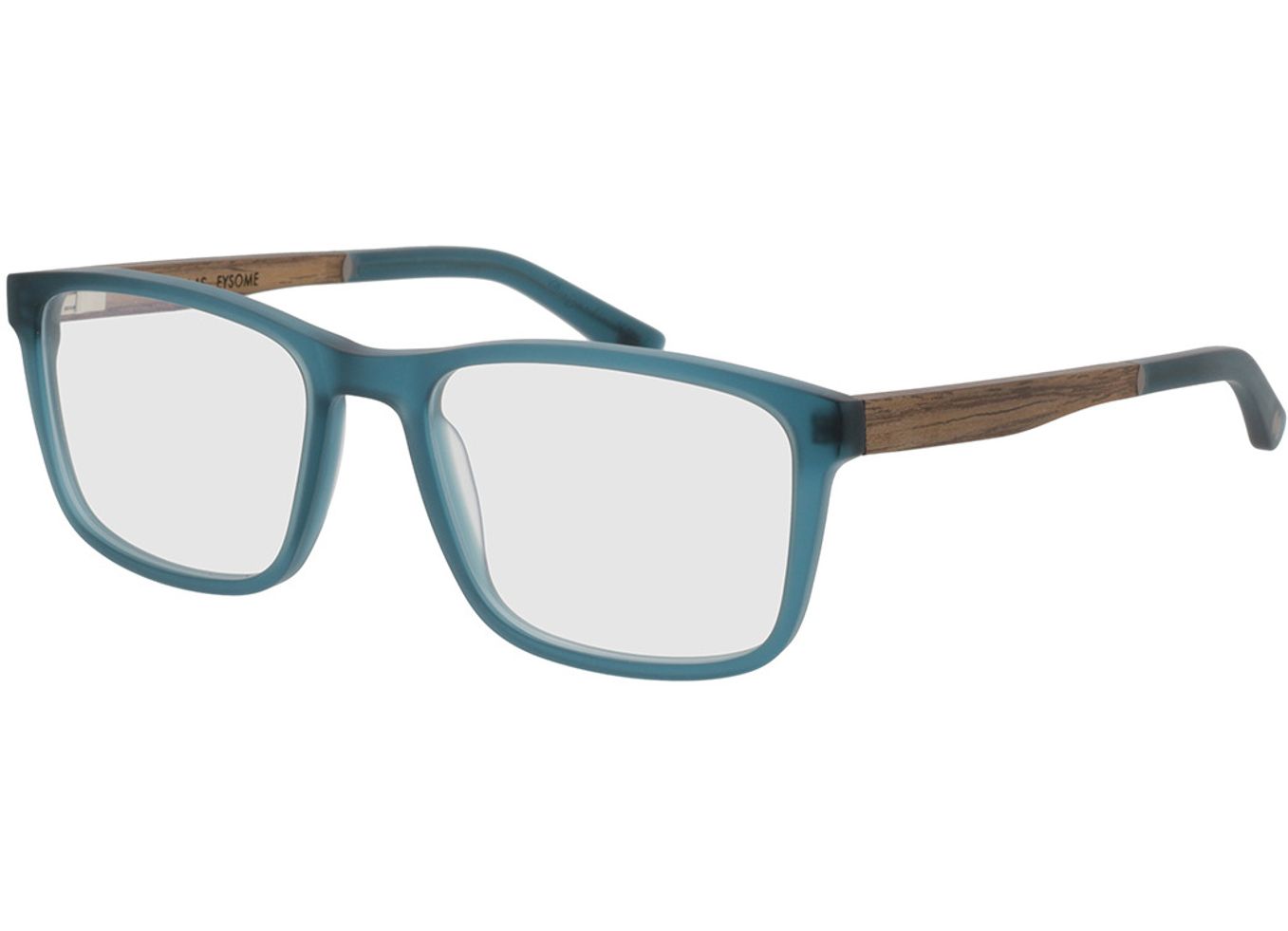 Woodfellas Optical Eysome walnut/indigo 57-20 Brillengestell inkl. Gläser, Damen/Herren, Vollrand, Eckig von Woodfellas