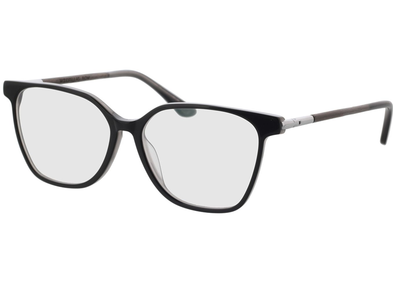 Woodfellas Optical Flow black oak/grey 55-15 Brillengestell inkl. Gläser, Damen/Herren, Vollrand, Eckig von Woodfellas