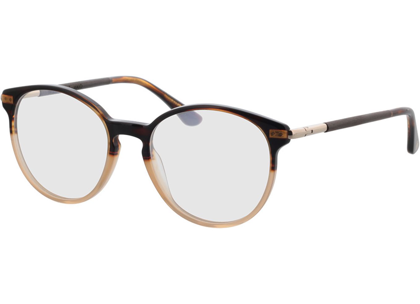 Woodfellas Optical Halo black oak/espr 52-18 Brillengestell inkl. Gläser, Damen/Herren, Vollrand, panto von Woodfellas