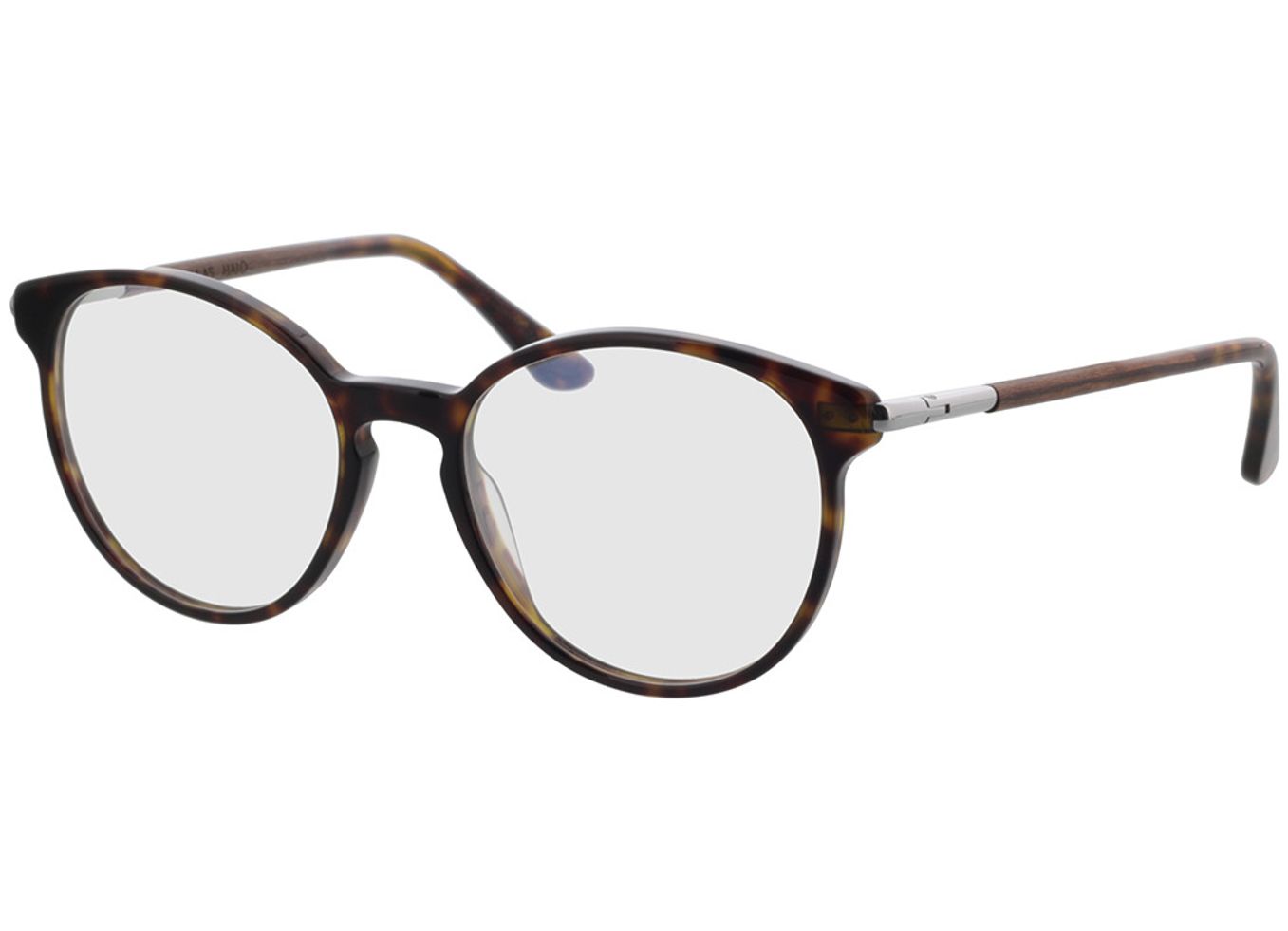 Woodfellas Optical Halo walnut/havana 52-18 Brillengestell inkl. Gläser, Damen, Vollrand, panto von Woodfellas