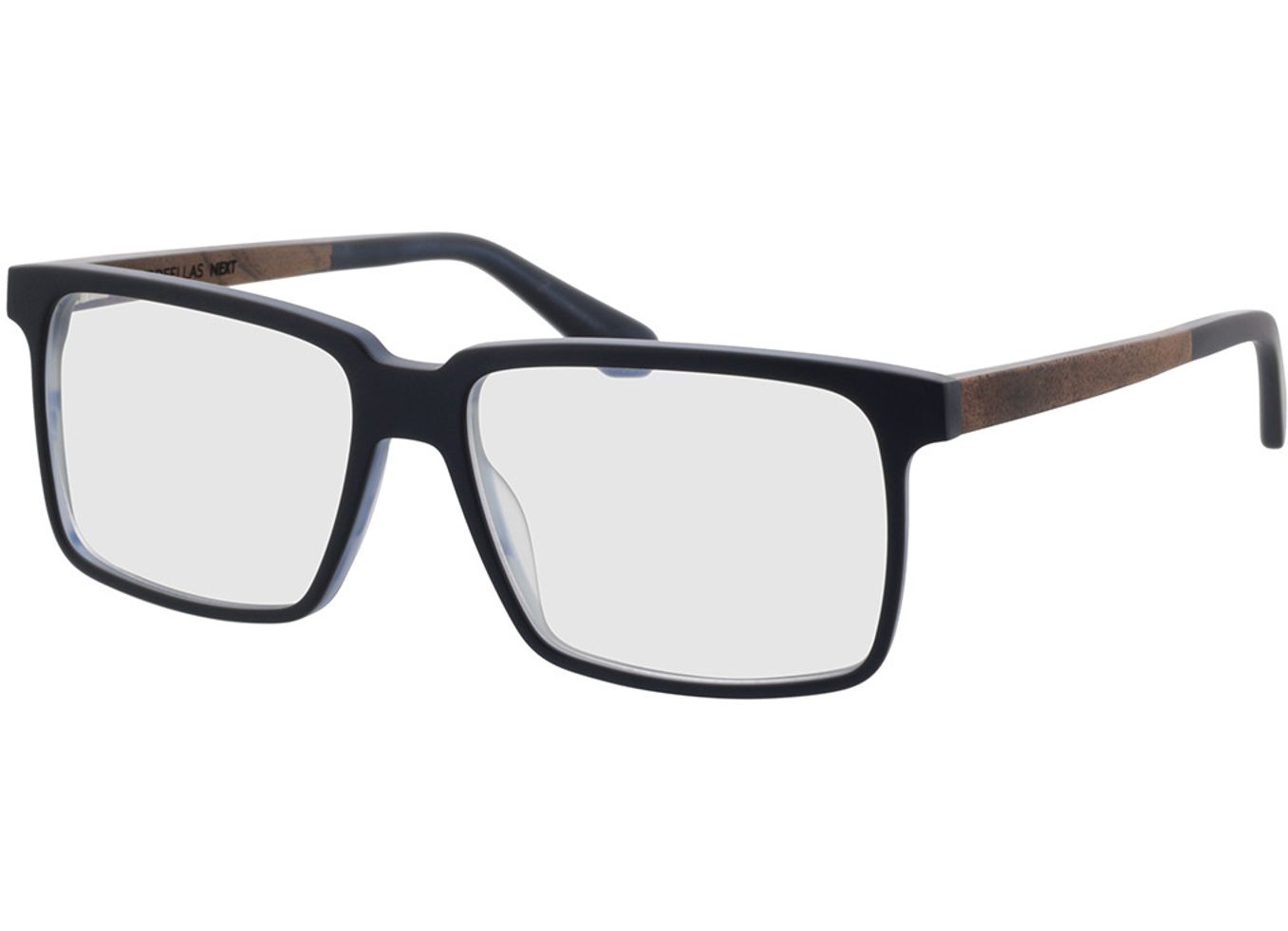 Woodfellas Optical Next curled blue 57-16 Brillengestell inkl. Gläser, Herren, Vollrand, Rechteckig von Woodfellas