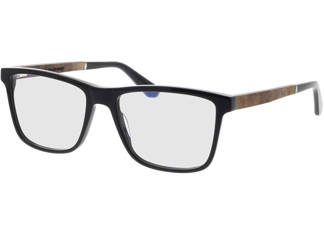 Woodfellas Optical Wildenwart curled/black 56-18 Brillengestell inkl. Gläser, Herren, Vollrand, Eckig von Woodfellas