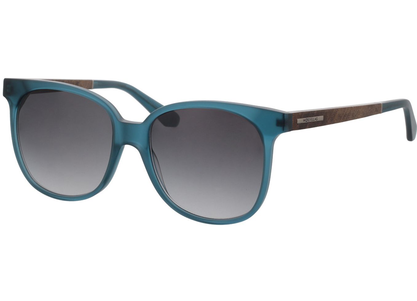 Woodfellas Sunglasses Aspect curled/indigo 55-17 Sonnenbrille mit Sehstärke erhältlich, Damen, Vollrand, Eckig von Woodfellas