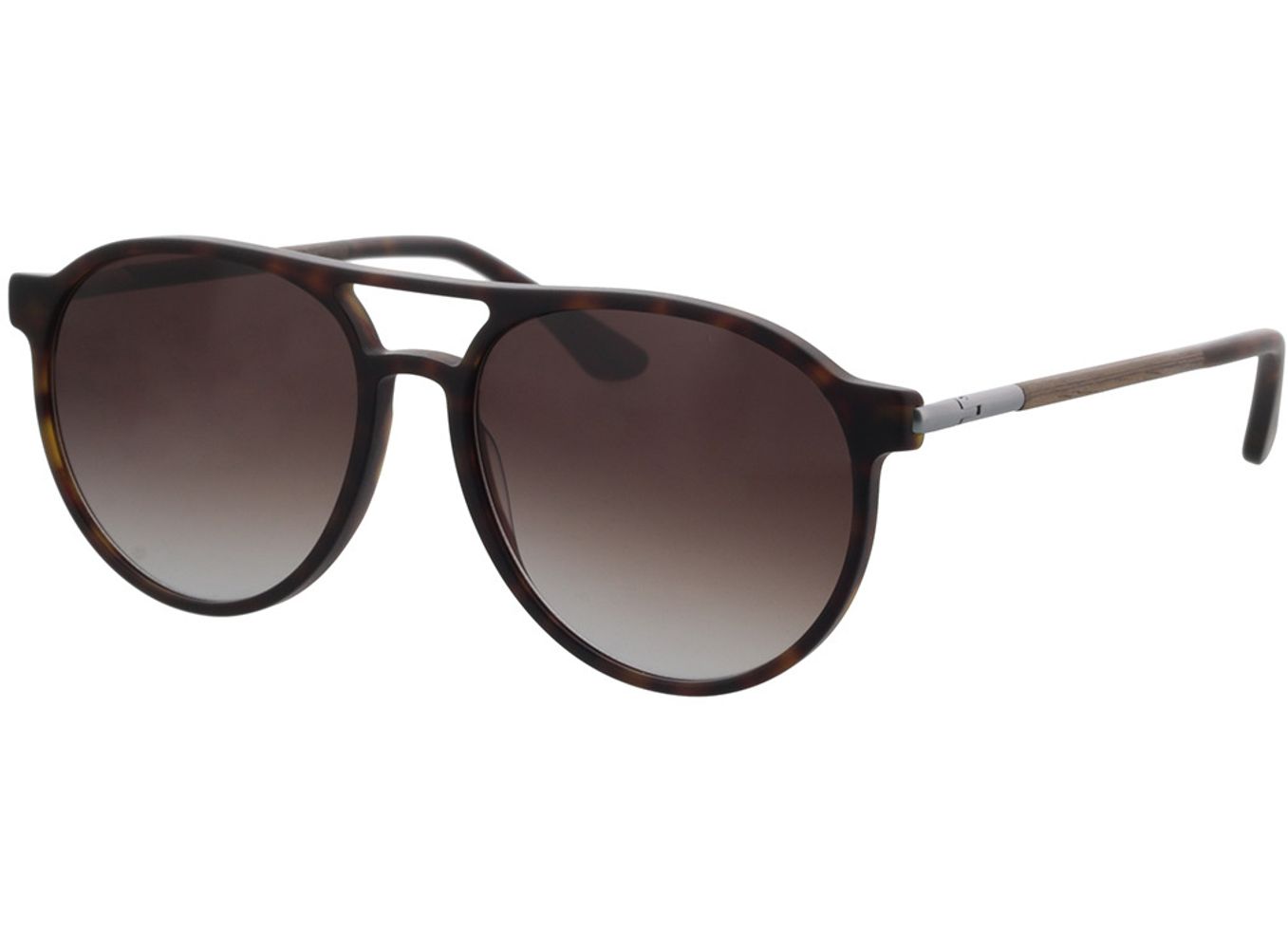 Woodfellas Sunglasses Core curled/havana 56-16 Sonnenbrille mit Sehstärke erhältlich, Damen/Herren, Vollrand, Pilot von Woodfellas