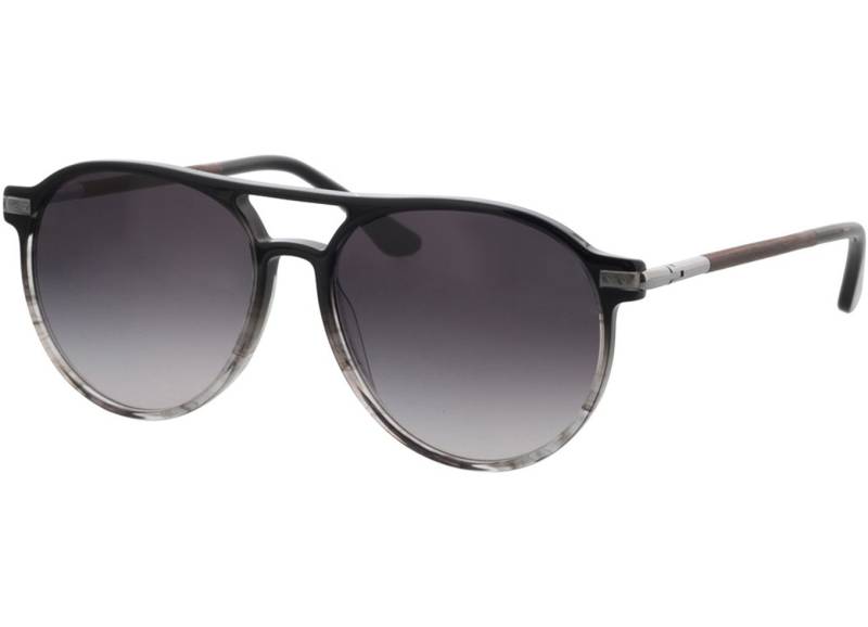 Woodfellas Sunglasses Core macassar/black-grey 56-16 Sonnenbrille mit Sehstärke erhältlich, Damen/Herren, Vollrand, Pilot von Woodfellas