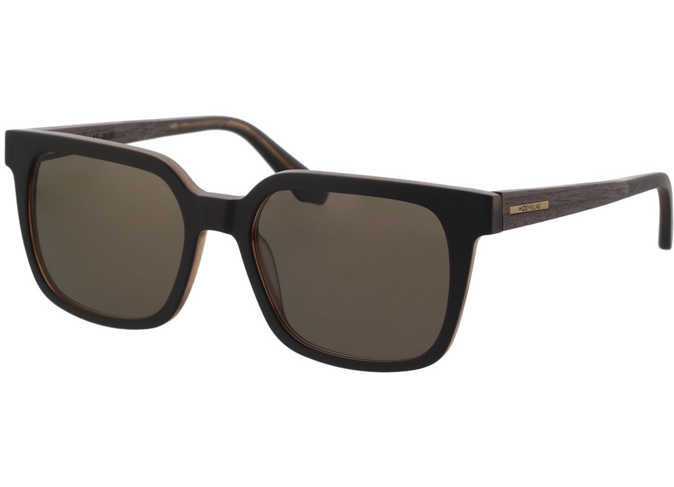 Woodfellas Sunglasses Dust black oak/brown 50-19 Sonnenbrille mit Sehstärke erhältlich, Damen/Herren, Vollrand, Eckig von Woodfellas