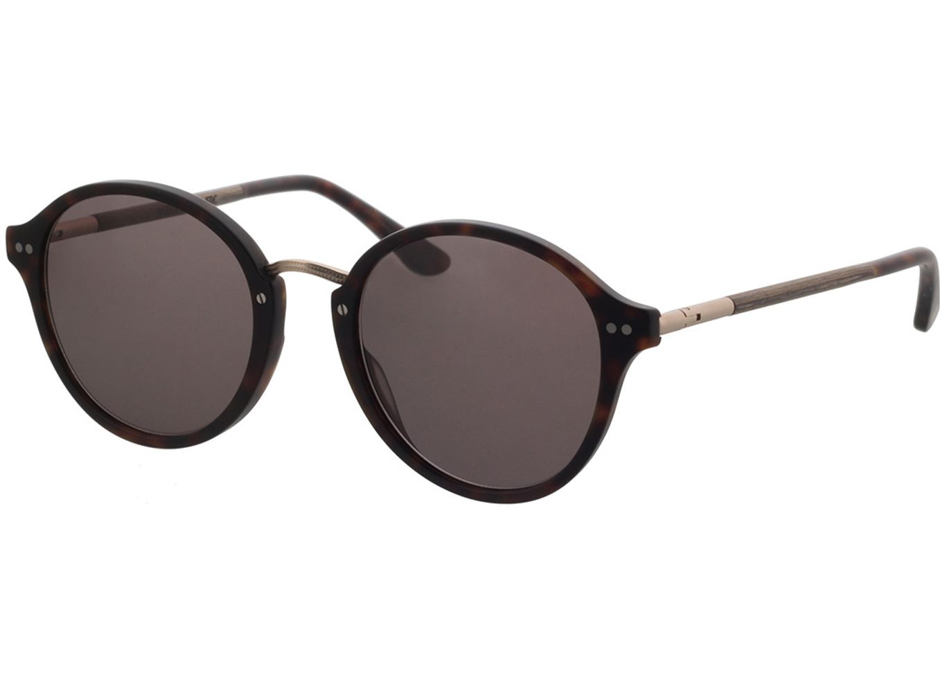 Woodfellas Sunglasses Etic curled/havana 50-21 Sonnenbrille ohne Sehstärke, Damen/Herren, Vollrand, Rund von Woodfellas