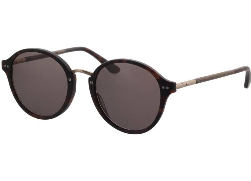 Woodfellas Sunglasses Etic curled/havana 50-21 Sonnenbrille ohne Sehstärke, Damen/Herren, Vollrand, Rund von Woodfellas