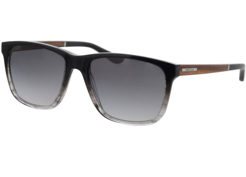 Woodfellas Sunglasses Focus macassar/black-grey 56-18 Sonnenbrille mit Sehstärke erhältlich, Herren, Vollrand, Eckig von Woodfellas