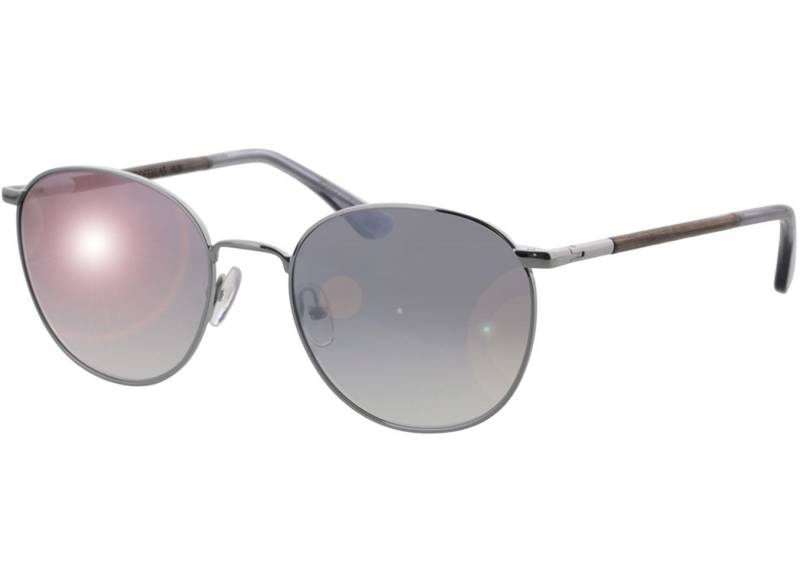 Woodfellas Sunglasses Hub curled/silver 53-19 Sonnenbrille mit Sehstärke erhältlich, Damen/Herren, Vollrand, Rund von Woodfellas