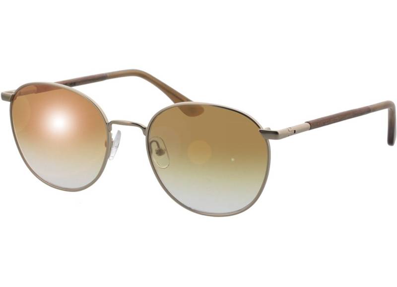 Woodfellas Sunglasses Hub macassar/gold 53-19 Sonnenbrille mit Sehstärke erhältlich, Damen/Herren, Vollrand, panto von Woodfellas