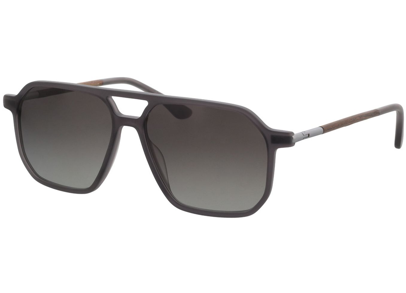 Woodfellas Sunglasses Jog macassar grey 57-15 Sonnenbrille mit Sehstärke erhältlich, Herren, Vollrand, Pilot von Woodfellas