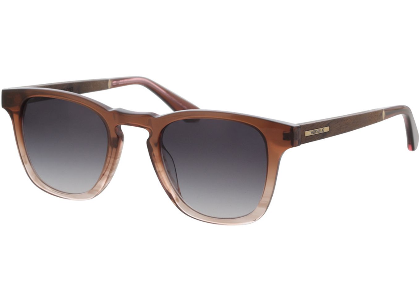 Woodfellas Sunglasses Mindset curled/brown 48-24 Sonnenbrille mit Sehstärke erhältlich, Damen/Herren, Vollrand, Eckig von Woodfellas